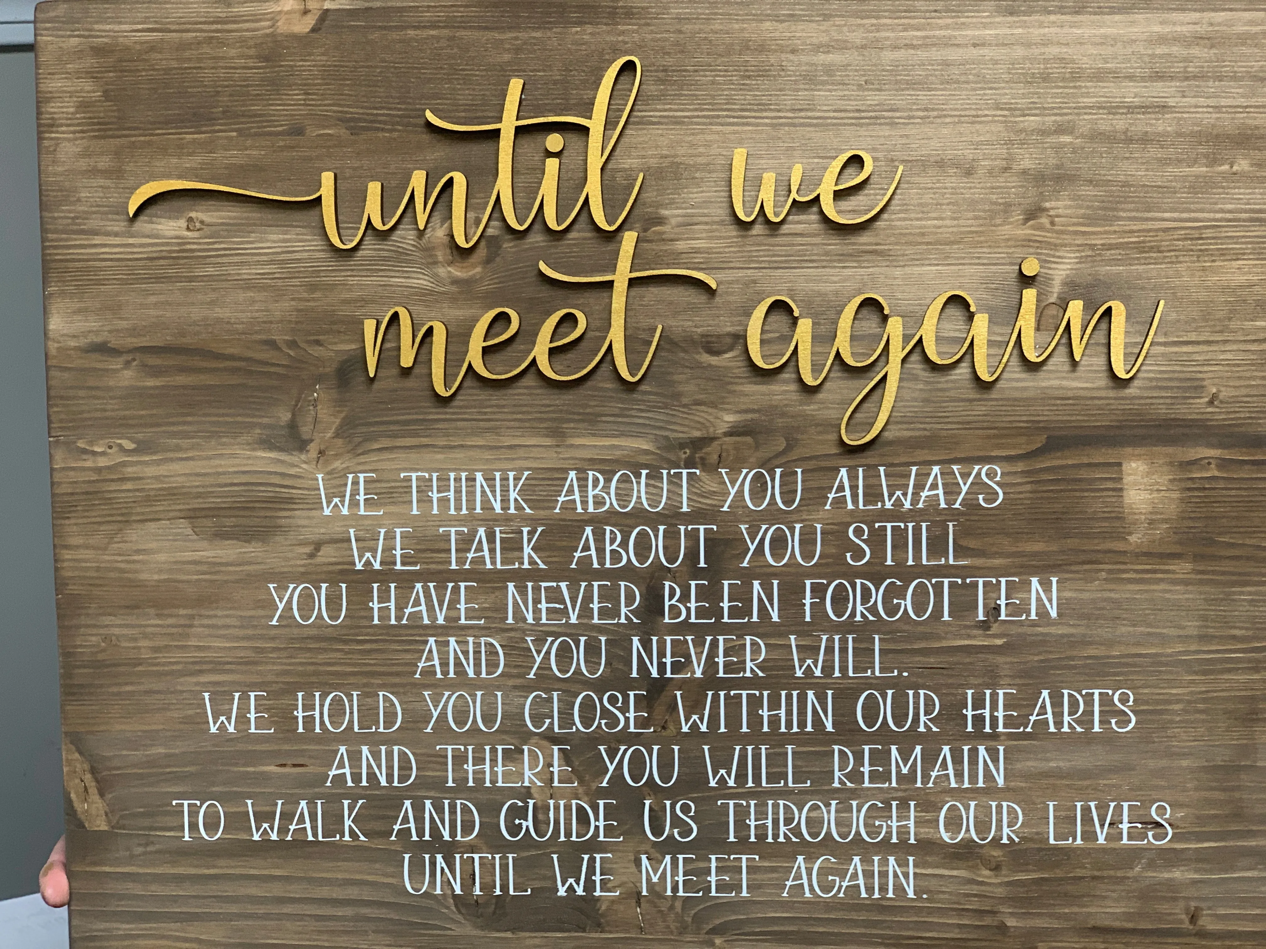 SVG Digital File: Until We Meet Again Laser and Vinyl File Wedding Decor