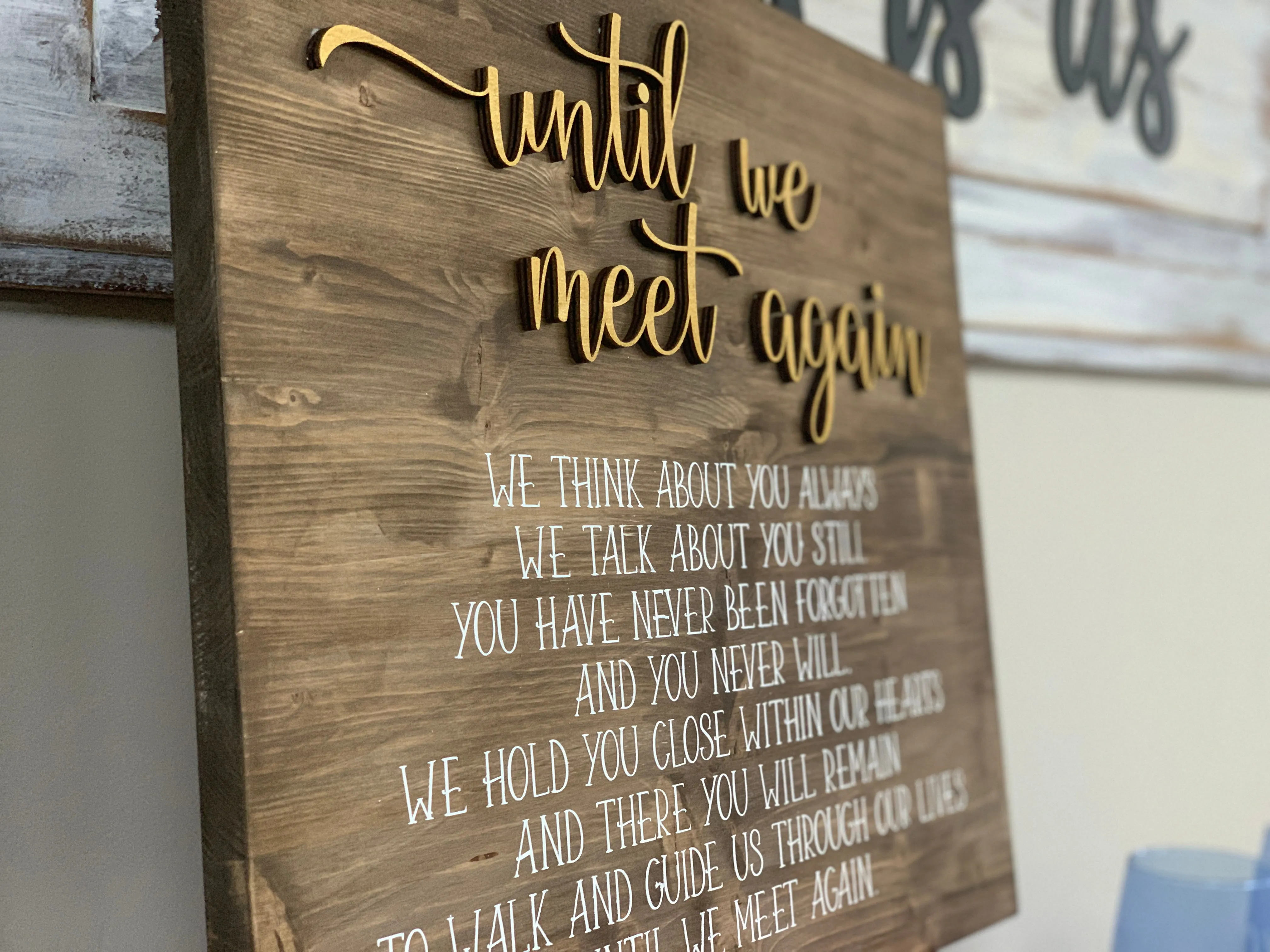 SVG Digital File: Until We Meet Again Laser and Vinyl File Wedding Decor