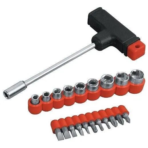 T-Bar 22pcs Tool kit For Home Machine Car Repair Screw Driver Philips Torx Bits