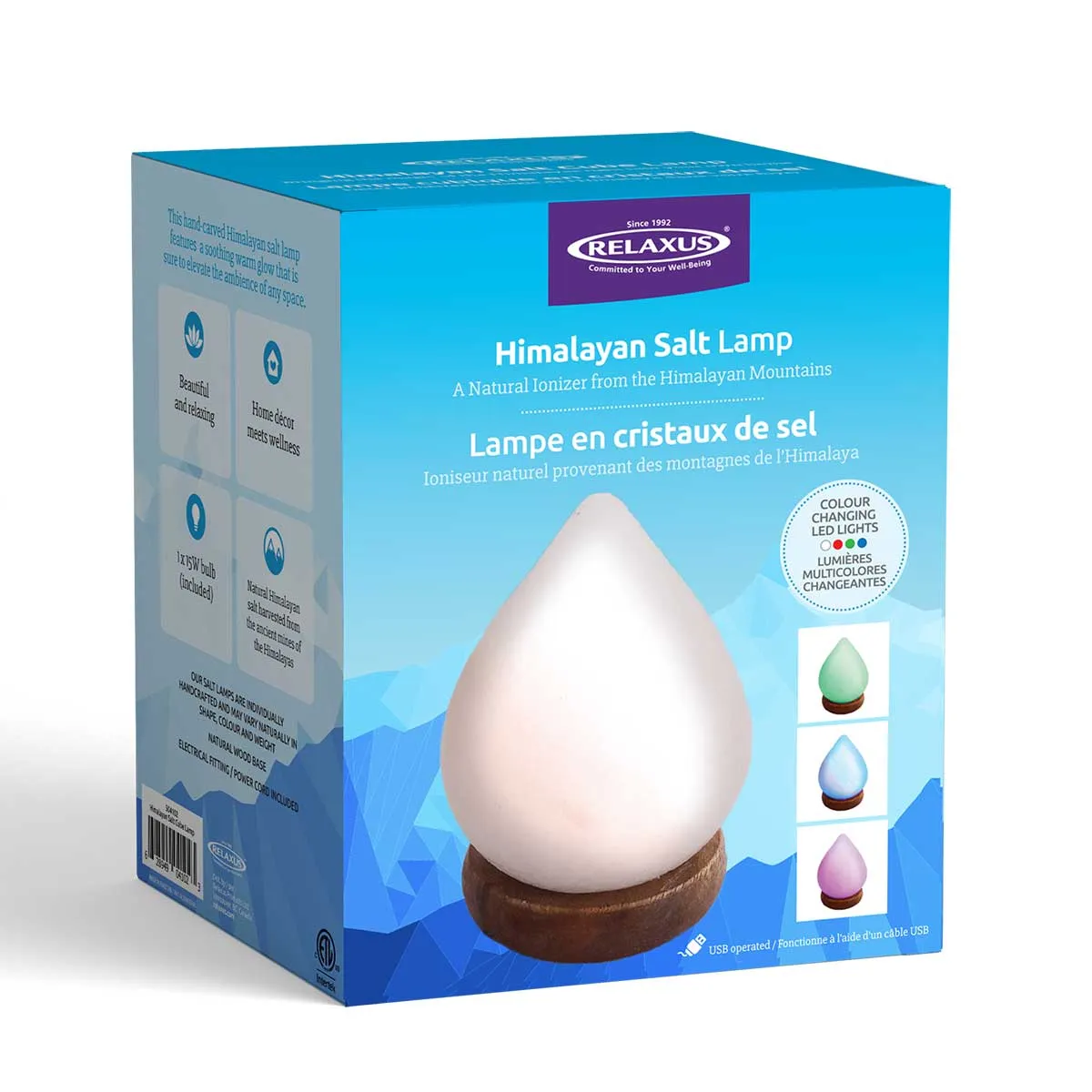 Teardrop Colour-Changing Mini Himalayan Salt Lamp