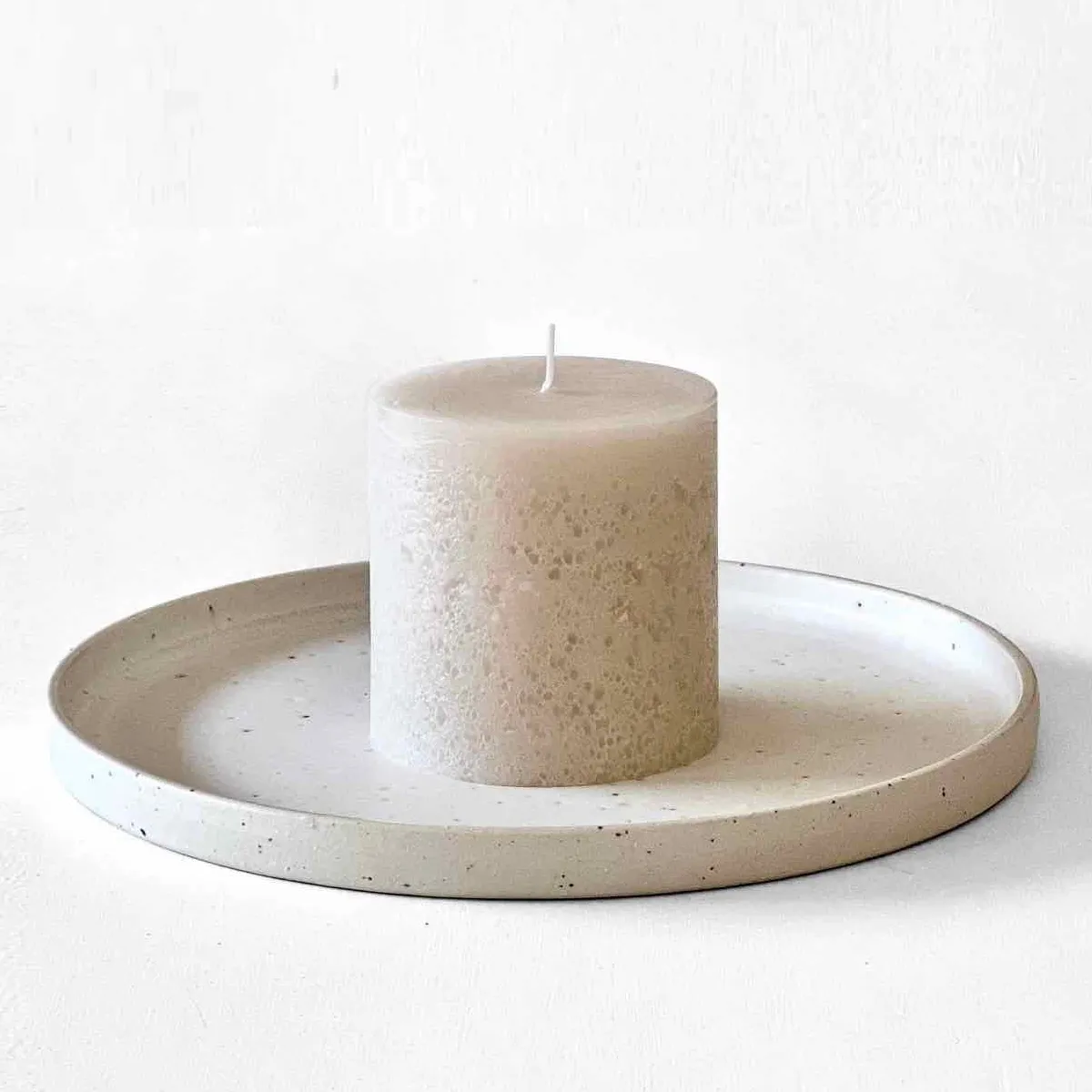 Textured Sandstone Candle Small