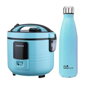 The Better HomeFUMATO Cookeasy Rice Cooker Light Blue & Insulated Bottle 1 litre Light Blue(Pack of 1)