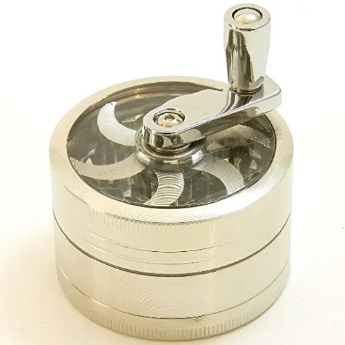 Three Piece 2 1/2" Herb, Spice, Tobacco, etc Grinder with Lever