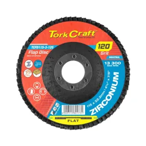 Tork Craft | Flap Disc Zirconium 115mm 120G Flat