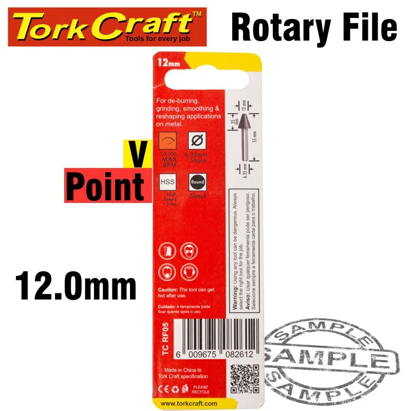 TORK CRAFT ROTARY FILE V POINT TC RF05