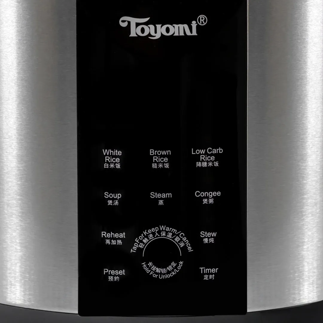 TOYOMI 1.8L Micro-com Low-Carb Stainless Steel Rice Cooker RC 4348SS