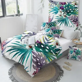 Tropical Orchids Duvet Cover Set