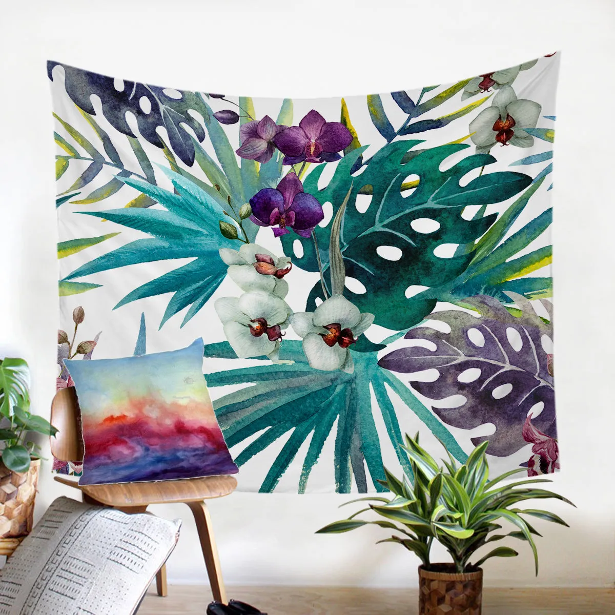 Tropical Orchids Duvet Cover Set