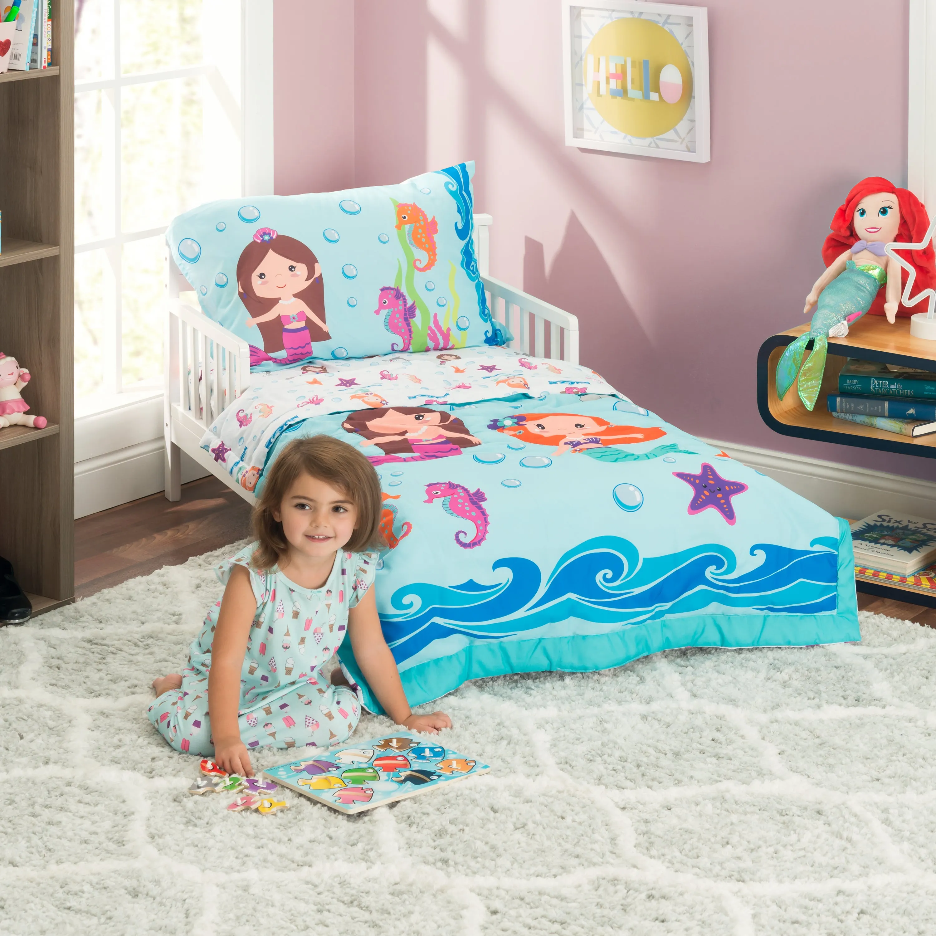 Undersea Mermaids Adventure 4-Piece Toddler Bedding Set