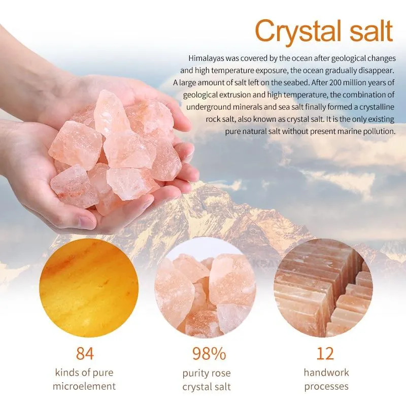 USB Crystal LED Light natural Himalayan salt lamp Mood Creator led Air Purifier