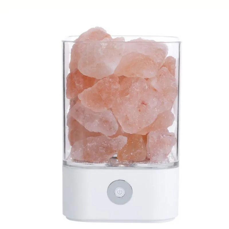 USB Crystal LED Light natural Himalayan salt lamp Mood Creator led Air Purifier