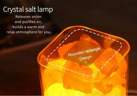 USB Crystal Light Himalayan Salt LED Lamp