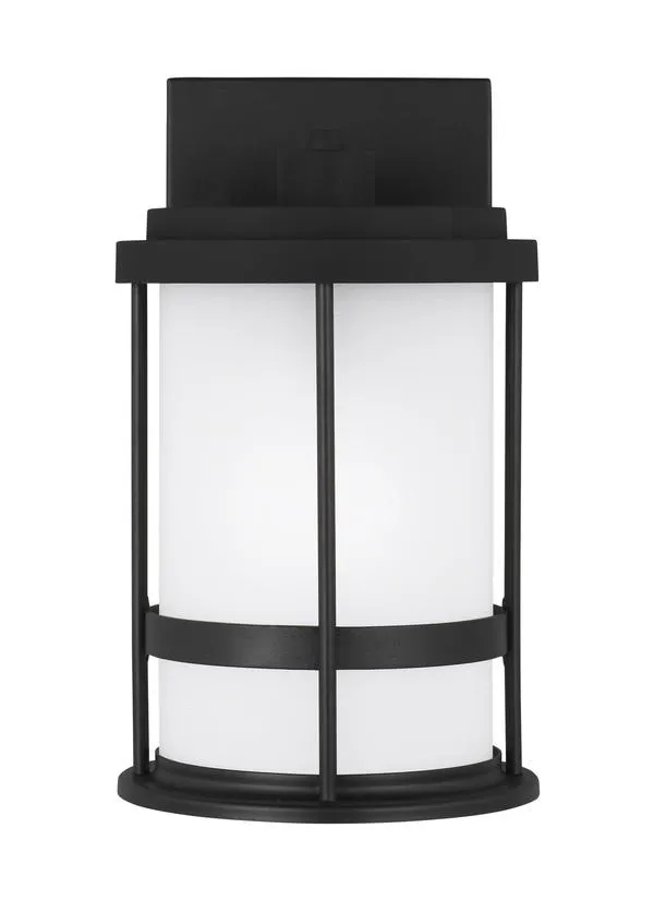 Wilburn Collection - Small One Light Outdoor Wall Lantern | Finish: Black - 8590901-12