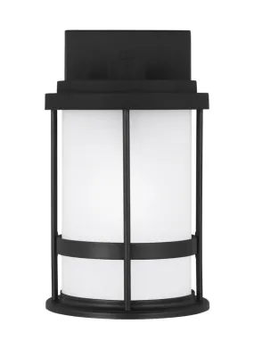 Wilburn Collection - Small One Light Outdoor Wall Lantern | Finish: Black - 8590901-12