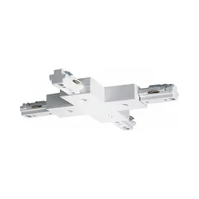 X Connector, X Joiner for Track Lighting White Finish