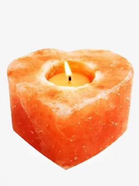 Yoga Studio Himalayan Salt Candle Tea Light Holder - Heart